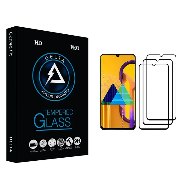 محافظ صفحه نمایش دلتا مدل Fit مناسب برای گوشی موبایل سامسونگ Galaxy M30s بسته سه عددی