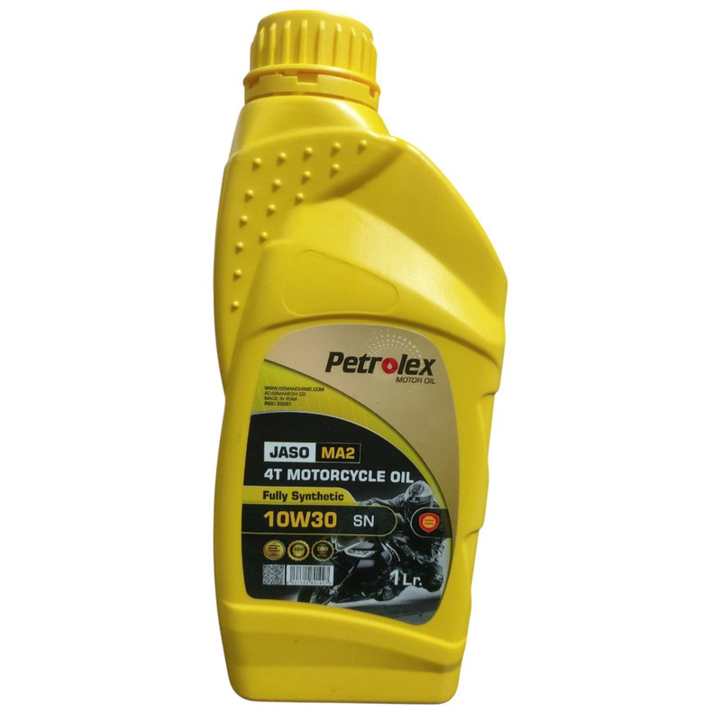 روغن موتور سیکلت تمام سنتتیک پترولکس مدل SN 10W-30 حجم 1 لیتر