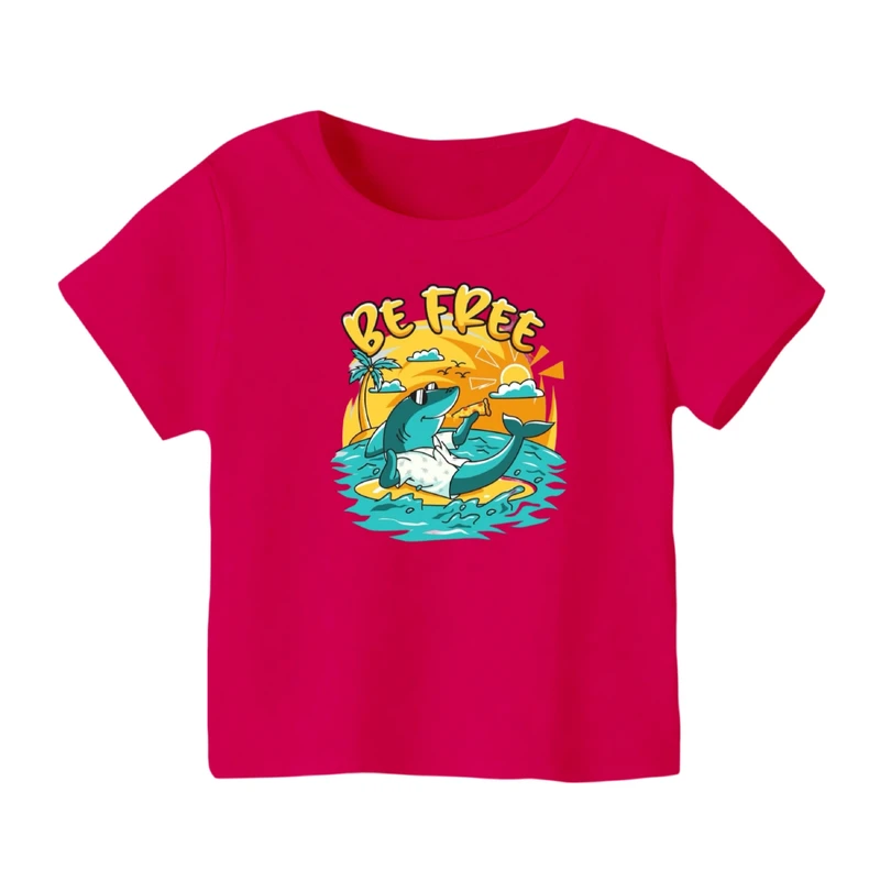 تی شرت آستین کوتاه بچگانه مدل کوسه کد ۲