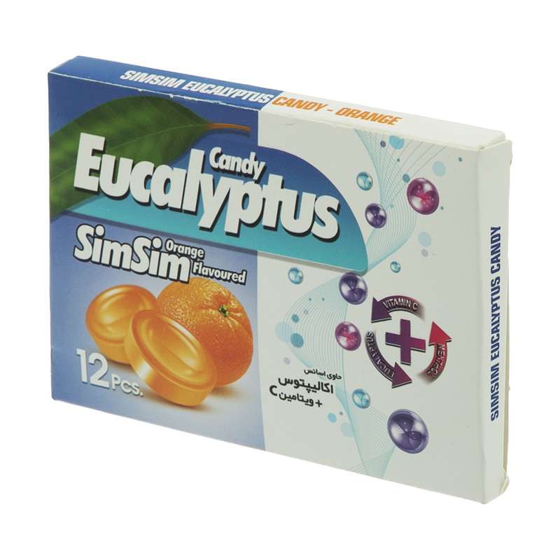 آبنبات اکالیپتوس طعم پرتقال سیم سیم بسته 12 عددی