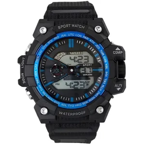 ساعت مچی دیجیتال مدل اسپرت تک زمانه کرنوگراف بند پیو کد S2