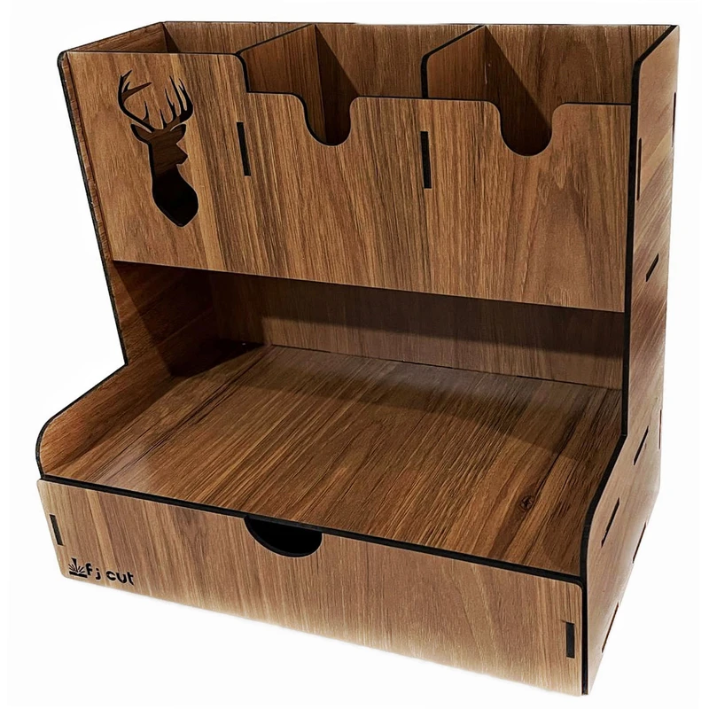 استند لوازم اداری رومیزی اف جی کات طرح گوزن شاخدار کد antlered deer-01