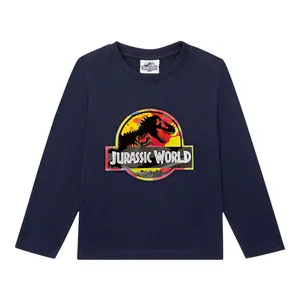 تی شرت آستین بلند پسرانه مدل شبرنگی کد JURASSIC WORLD