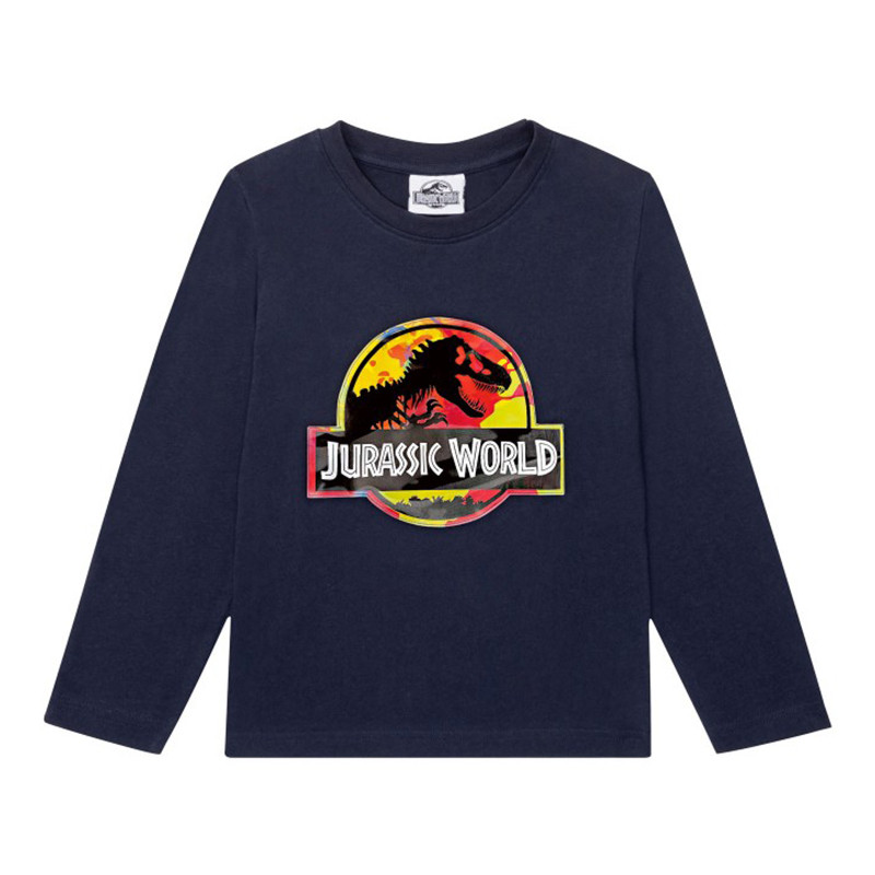 تی شرت آستین بلند پسرانه مدل شبرنگی کد JURASSIC WORLD