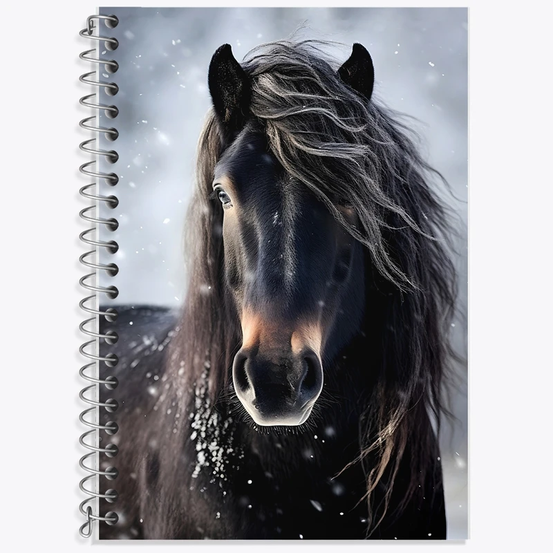 دفتر زبان 50 برگ خندالو مدل سه خط طرح اسب کد F1775