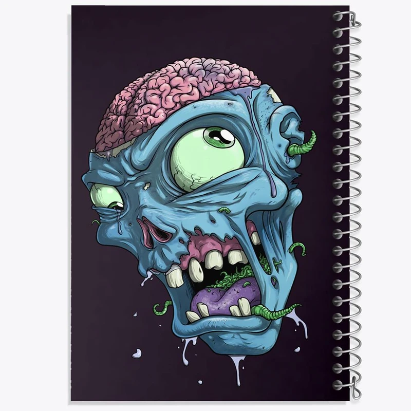 دفتر مشق 50 برگ خندالو مدل اسکلت کد 1536