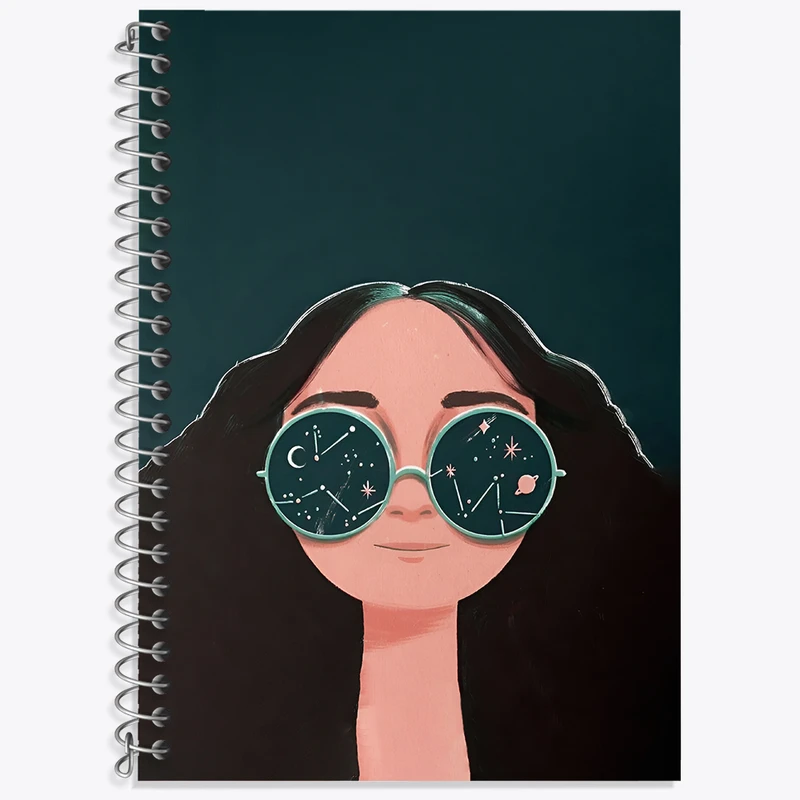 دفتر زبان 50 برگ خندالو مدل سه خط طرح دخترانه کد N3167