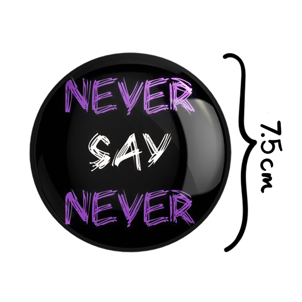 آینه جیبی خندالو مدل Never Say Never  کد 2731