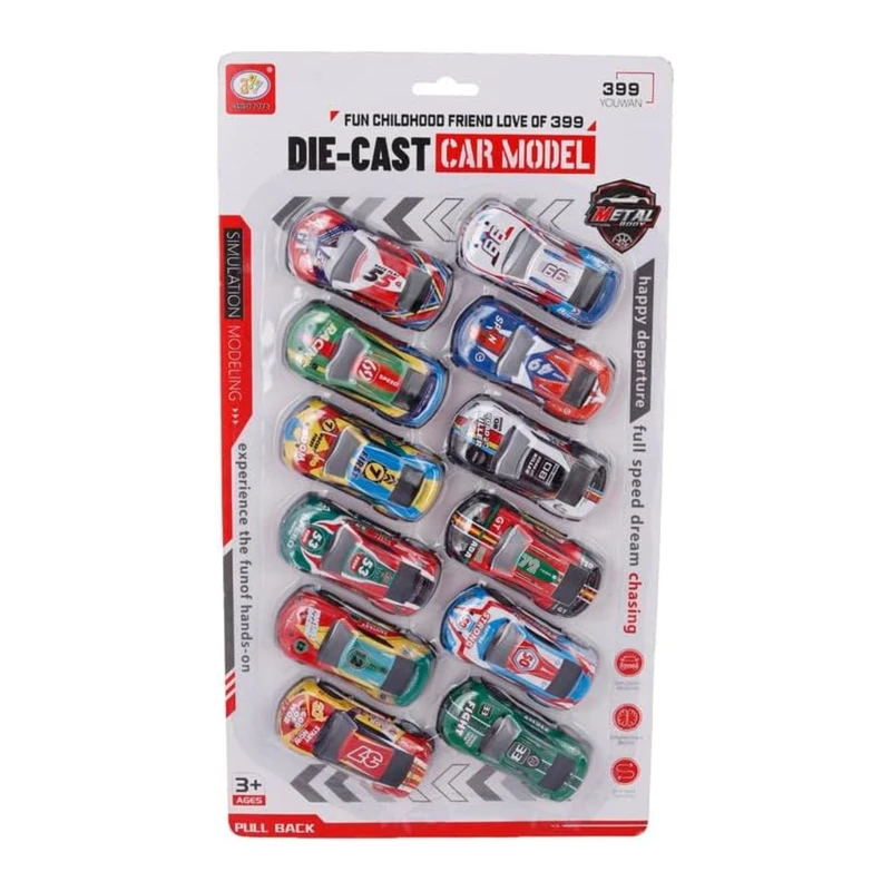 ماشین بازی طرح مسابقه ای مجموعه 12 عددی