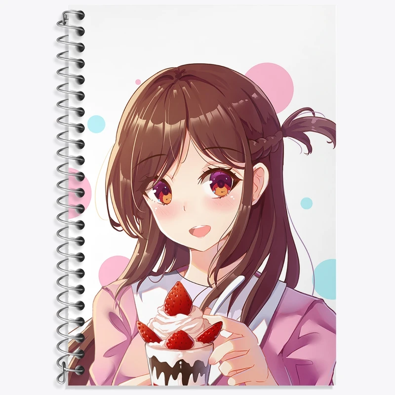 دفتر زبان 50 برگ خندالو مدل سه خط طرح چیزورو انیمه کانوجو اوکاری کد 34794