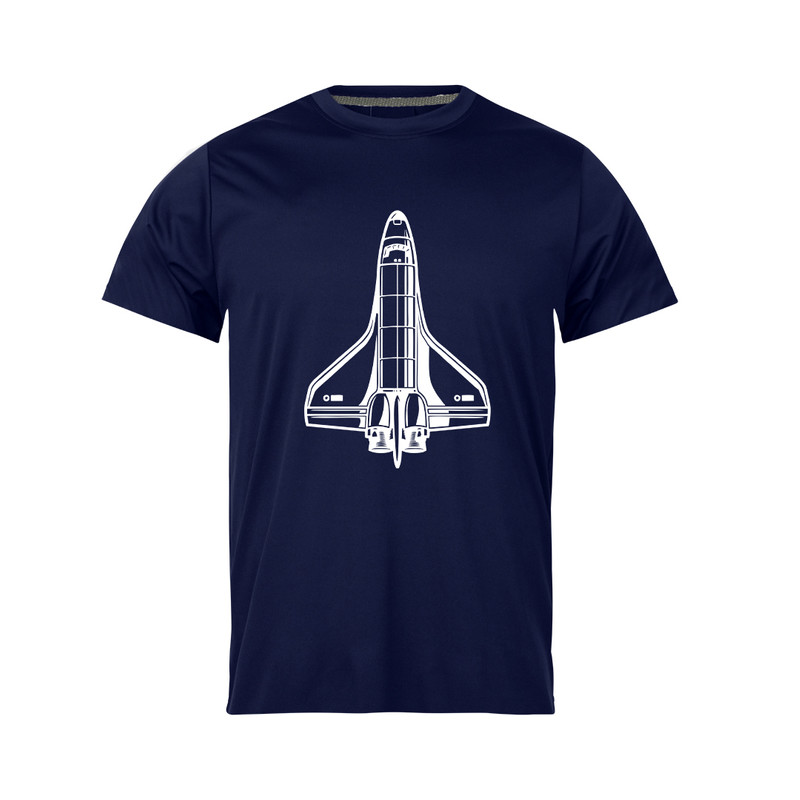 تی شرت آستین کوتاه مردانه مدل space travel_N1_0187 رنگ سرمه ای