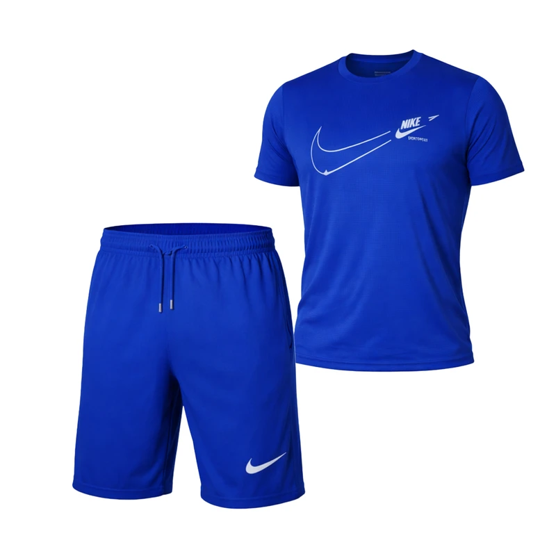 ست تی‌شرت آستین بلند و شلوارک ورزشی مردانه مدل ۱۷۱۵