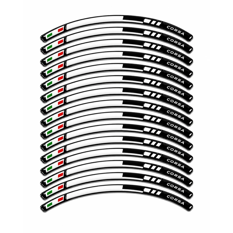 برچسب دوررینگ ژله ای موتورسیکلت رایسان  کد DrjC013w مجموعه 16 عددی