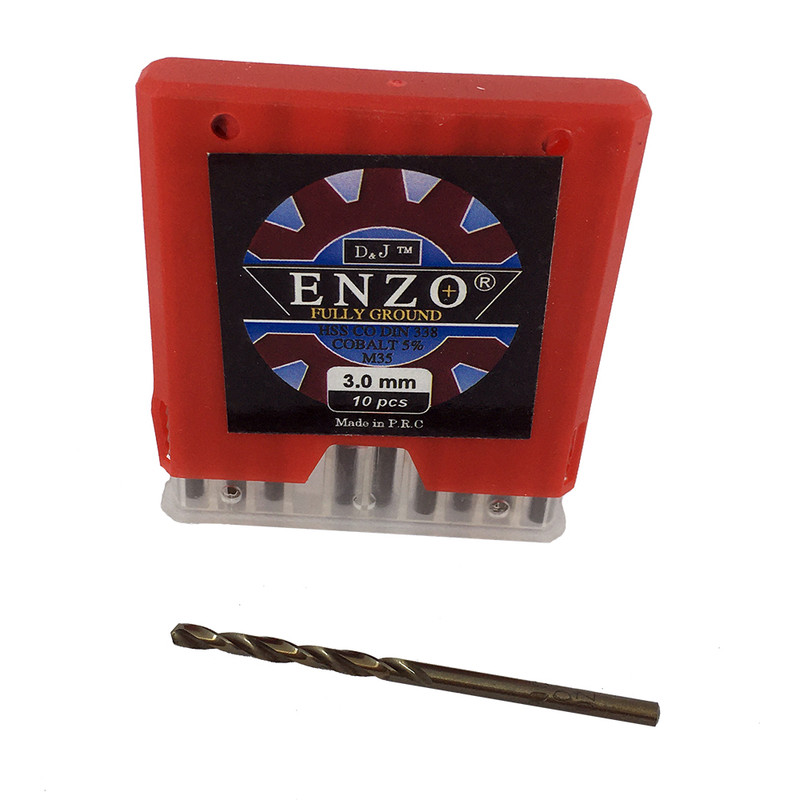 مجموعه 3 عددی مته کبالت انزو مدل EN30 سایز 3 میلیمتر