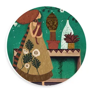 دیوارکوب طرح دختر و گربه مدل wtb301