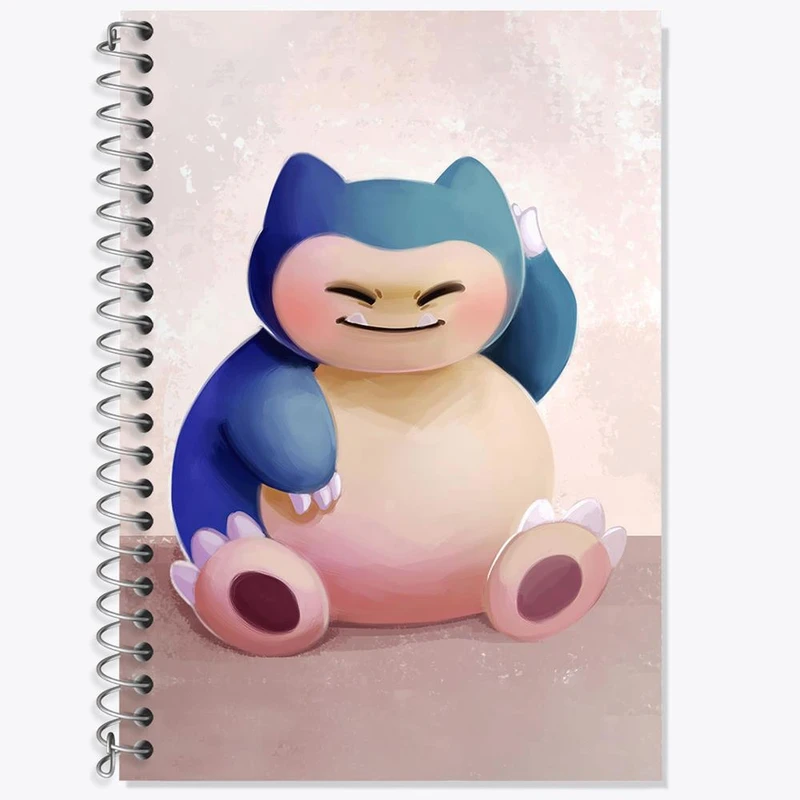 دفتر زبان 50 برگ خندالو مدل سه خط طرح اسنورلکس انیمه پوکمون کد 17318