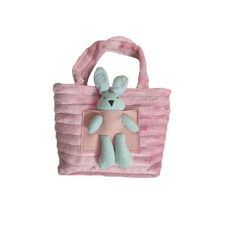 کیف رودوشی دخترانه مدل خز دار خرگوشی