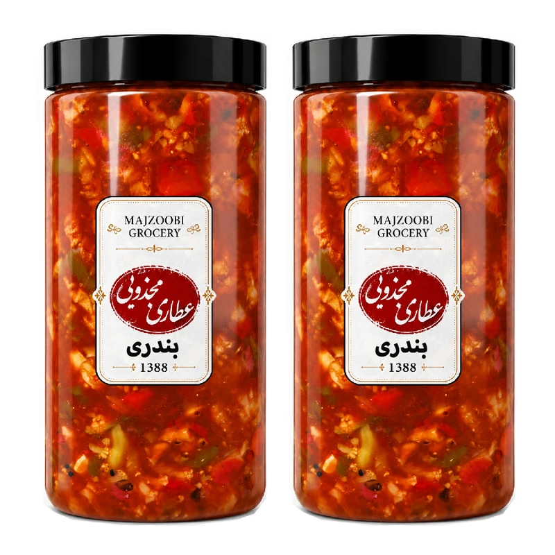 ترشی بندری مجذوبی - 1500 گرم بسته 2 عددی 