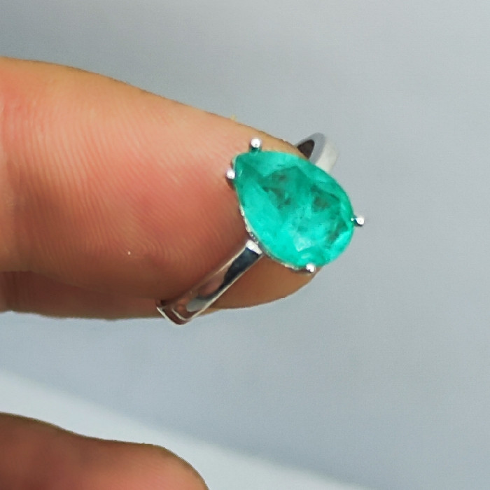 انگشتر نقره زنانه نقره جات بافندگان مدل تورمالین کد 3306