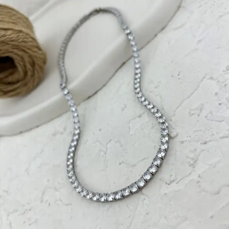 گردنبند زنانه مدل تنیسی کد N4801