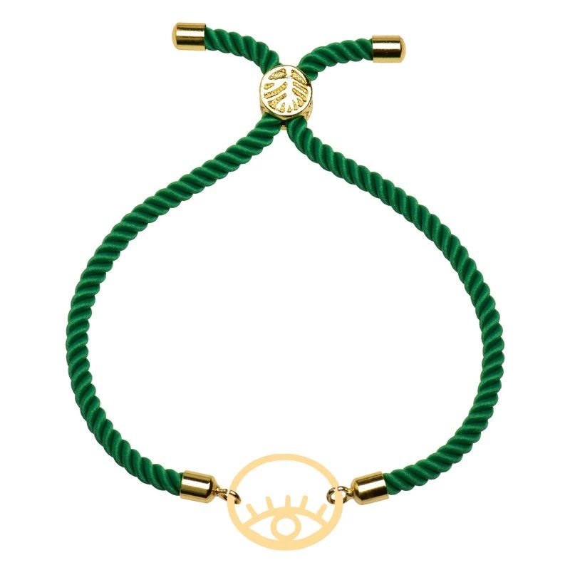 دستبند طلا 18 عیار زنانه وی وی گلد گالری مدل چشم -  - 1