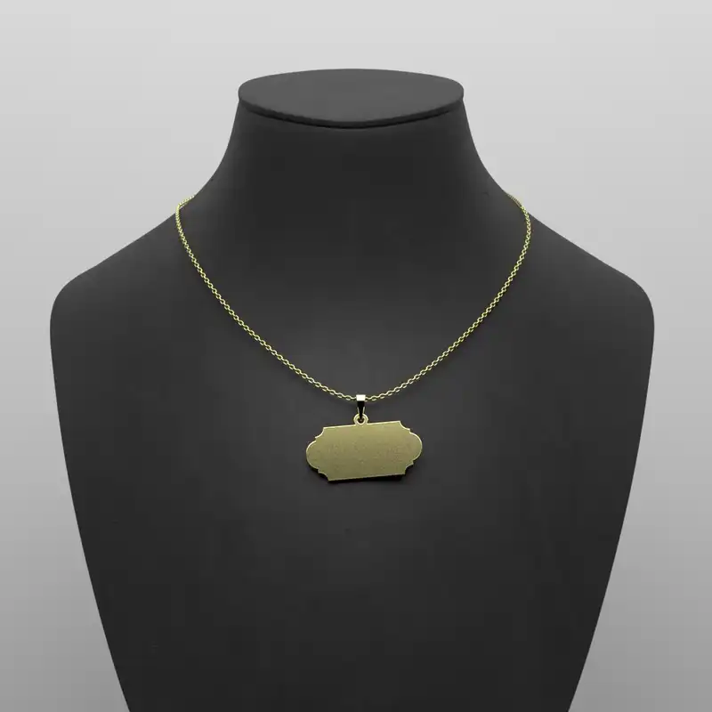 گردنبند طلا 18 عیار زنانه مدوپد مدل شکل هندسی کد P2-1-1229