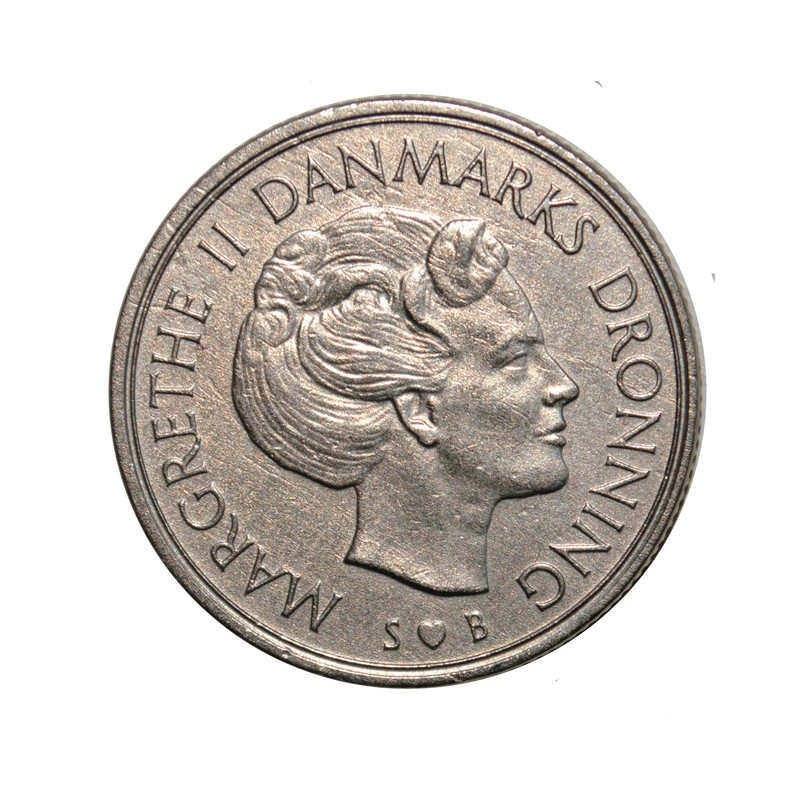سکه تزیینی طرح کشور دانمارک مدل یک کرون 1975 میلادی