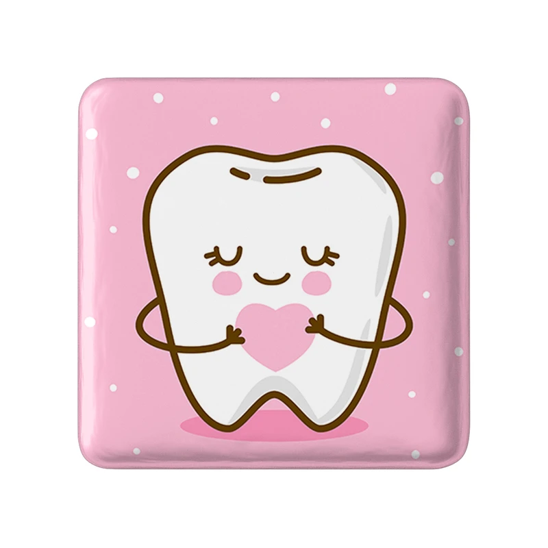 مگنت خندالو طرح دندان و دندان پزشکی کودکانه مدل مربعی کد 36724