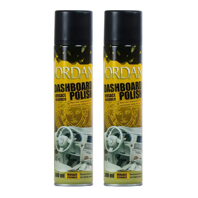اسپری واکس داشبورد خودرو جردن مدل VER01 حجم 300 میلی لیتر بسته 2 عددی