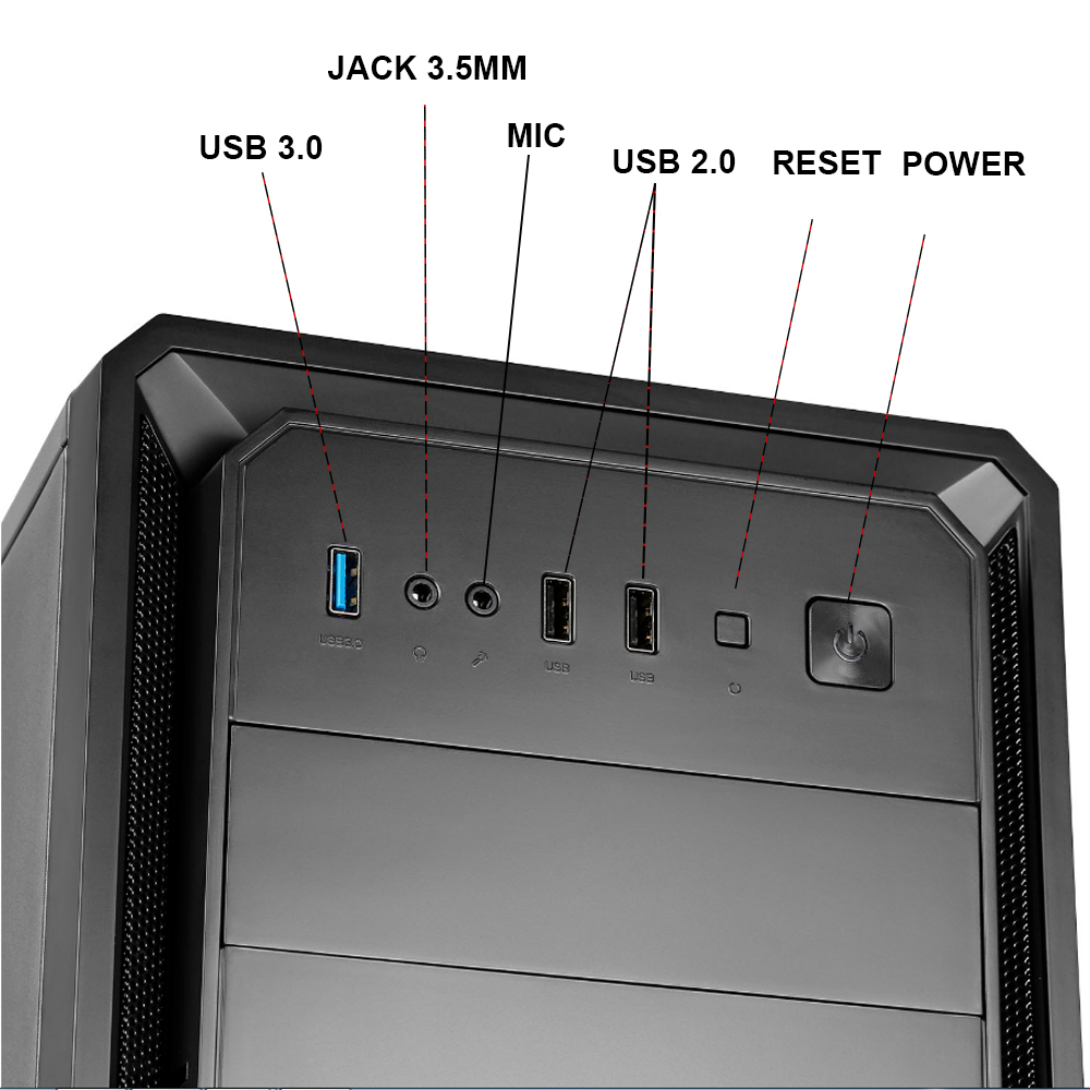 کامپیوتر دسکتاپ مدل  KTEK GEN12-i38S2 VGA2GB