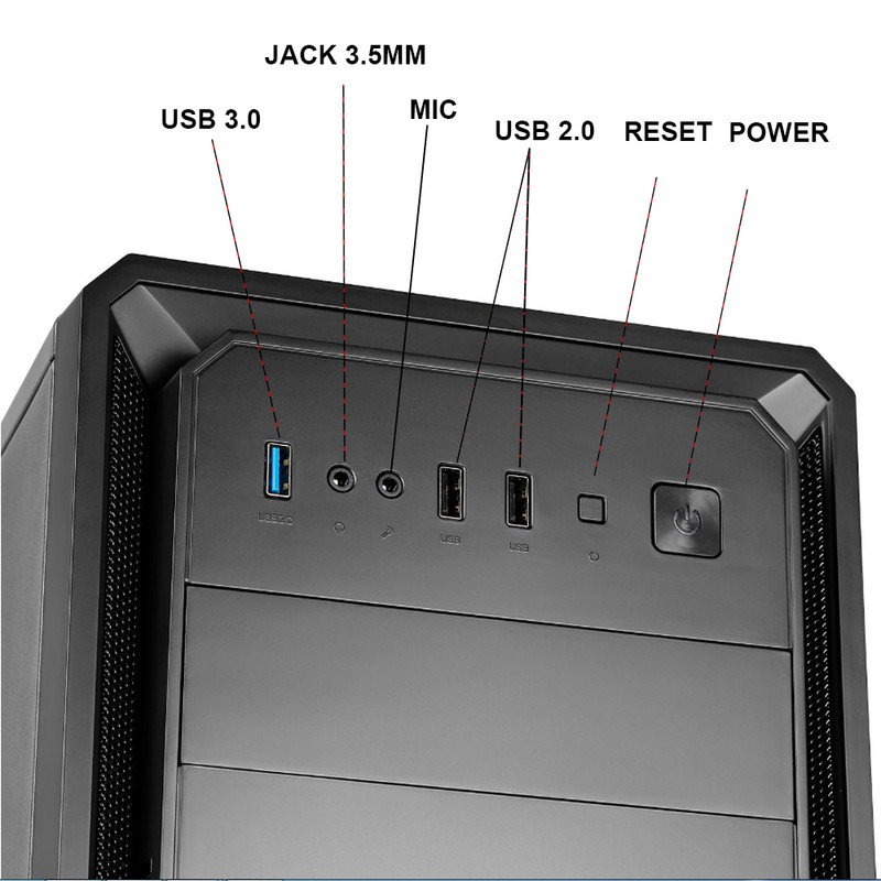 کامپیوتر دسکتاپ مدل KTEK GEN10-i5321S4 VGA4GB