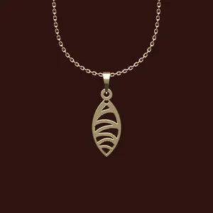 گردنبند طلا 18 عیار زنانه مدوپد مدل هندسی کد X2-1-1092