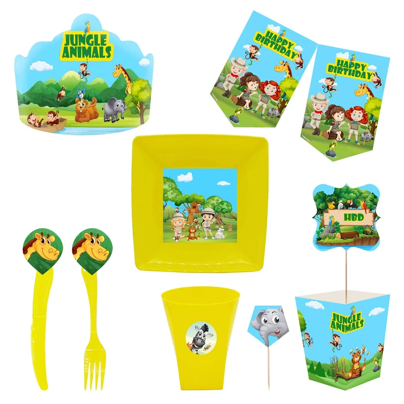  مجموعه 72 عددی تم تولد طرح حیوانات جنگل