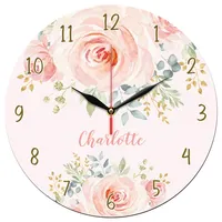 ساعت دیواری طرح گل رز کد 1221