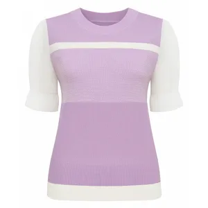 بلوز آستین کوتاه یقه گرد زنانه مدل b 329