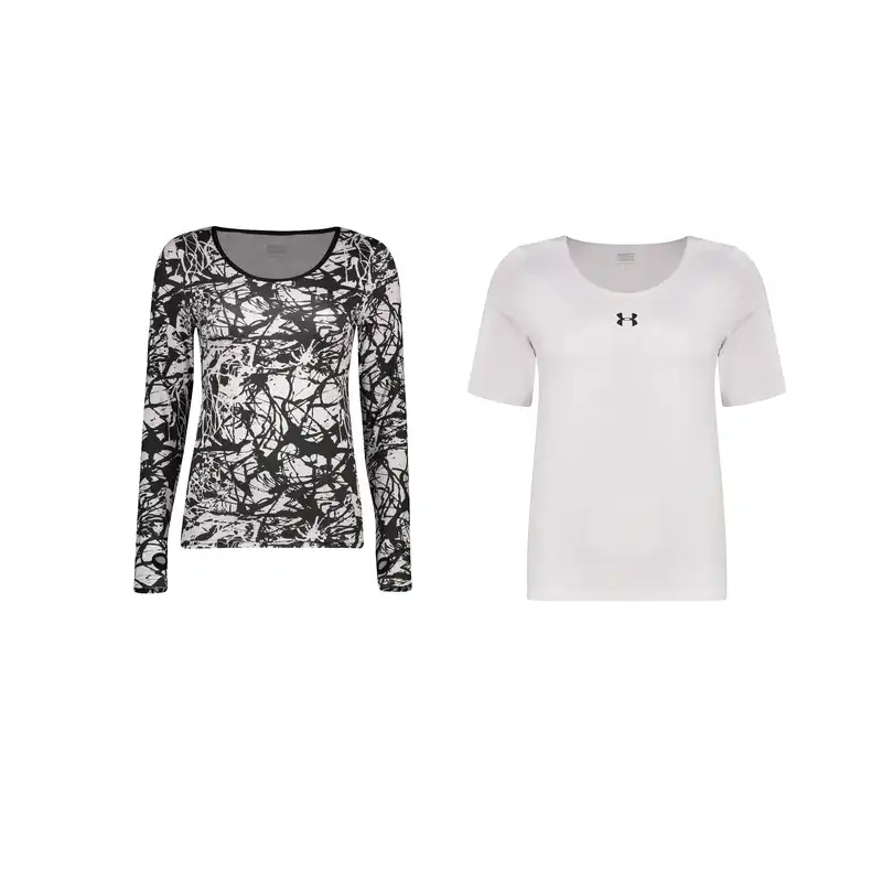 تی شرت ورزشی زنانه مدل 88-7101 مجموعه دو عددی