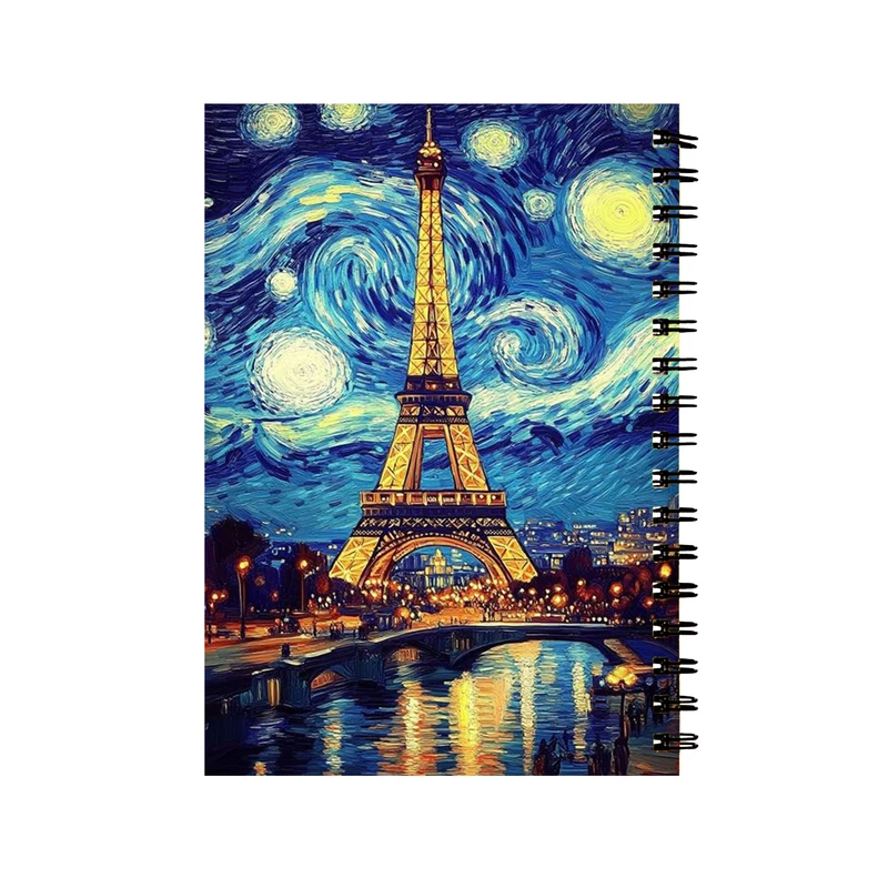 دفتر مشق 60 برگ طرح پاریس شب پرستاره کد 6587