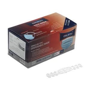 ماسک تنفسی اونلی یو مدل SF-01 بسته 50 عددی به همراه گیره نگهدارنده ماسک 