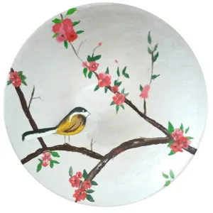 دیوارکوب سفالی مدل پرنده روی شاخه درخت کد 20