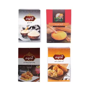 آرد برنج و آرد ذرت و آرد سوخاری و پودر ادویه سوخاری آدلوم- 300 گرم بسته 4 عددی