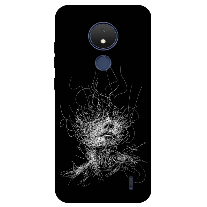 کاور مگافون طرح اسکچ صورت مدل 7423 مناسب برای گوشی موبایل نوکیا C21