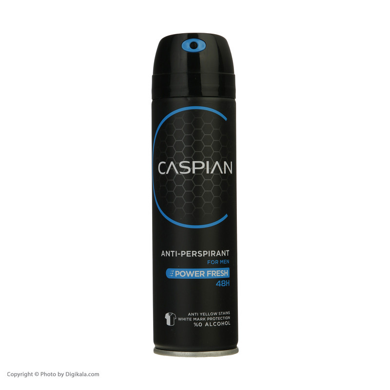 اسپری بدن مردانه کاسپین مدل power fresh حجم 150 میلی لیتر مجموعه 2 عددی