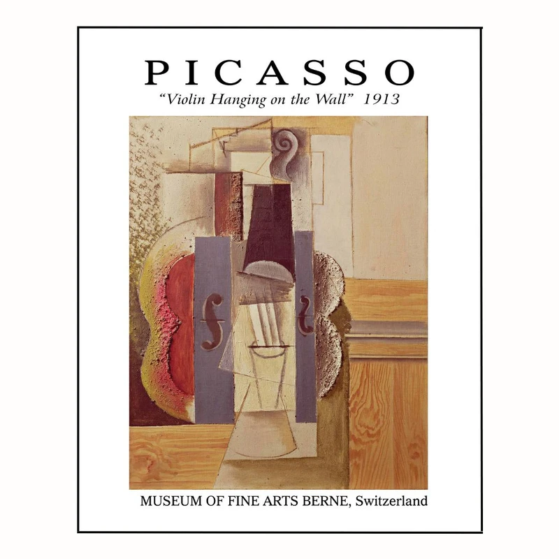 پوستر مدل آثار هنری پیکاسو-ویولن آویزان به دیوار  