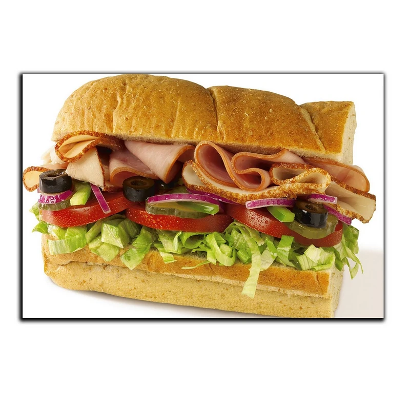 تابلو شاسی بکلیت طرح فست فود ساندویچ ژامبون مدل SH-4974