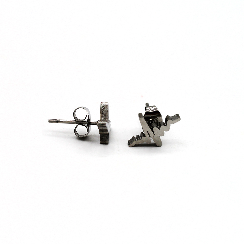 گوشواره دخترانه رزالیا طرح ضربان قلب مدل EGN-1