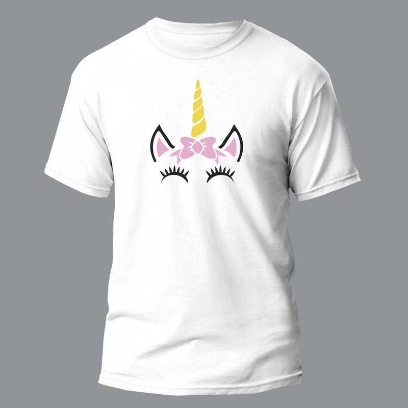 تی شرت آستین کوتاه دخترانه مدل Unicorn کد 046