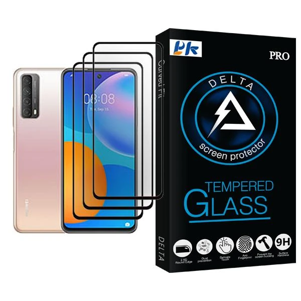 محافظ صفحه نمایش پی کی مدل Delta Glass MIX003 مناسب برای گوشی موبایل هوآوی Y7a بسته سه عددی