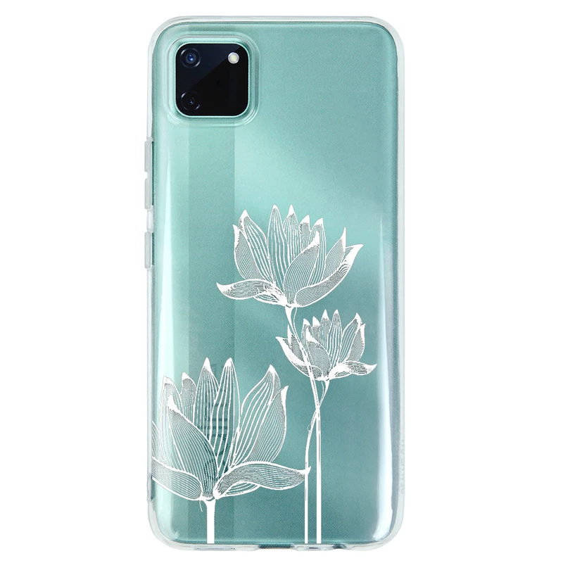 کاور مگافون طرح گل مدل C47-W مناسب برای گوشی موبایل ریلمی C11 2020   
