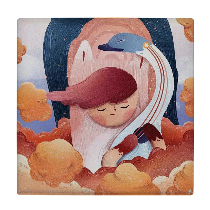  زیر لیوانی طرح دختر و قو کد    3530011_1354