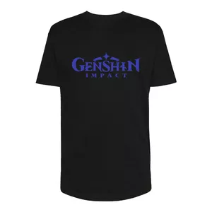 تی شرت لانگ زنانه مدل GENSHIN IMPACT کد Sh131 رنگ مشکی